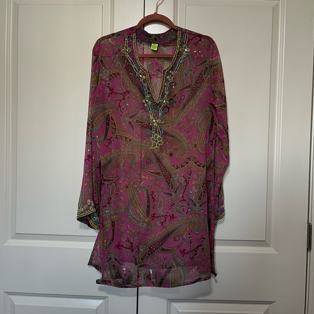 Raj Pink Paisley Tunic